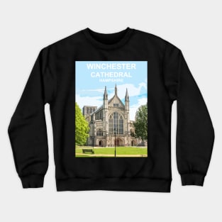 Winchester Cathedral Hampshire. Travel poster Crewneck Sweatshirt